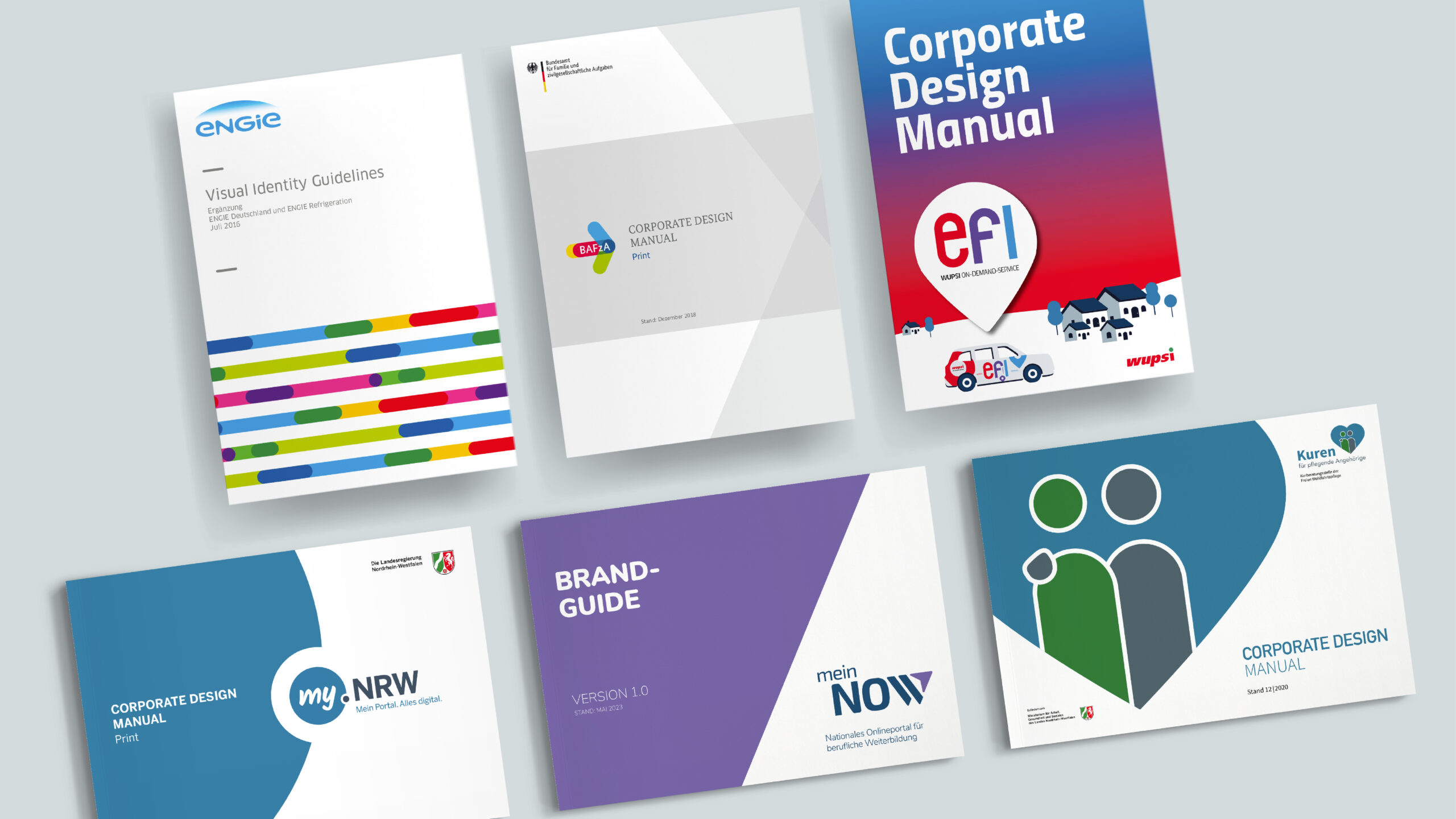 Collage diverser Corporate-Design-Manuals